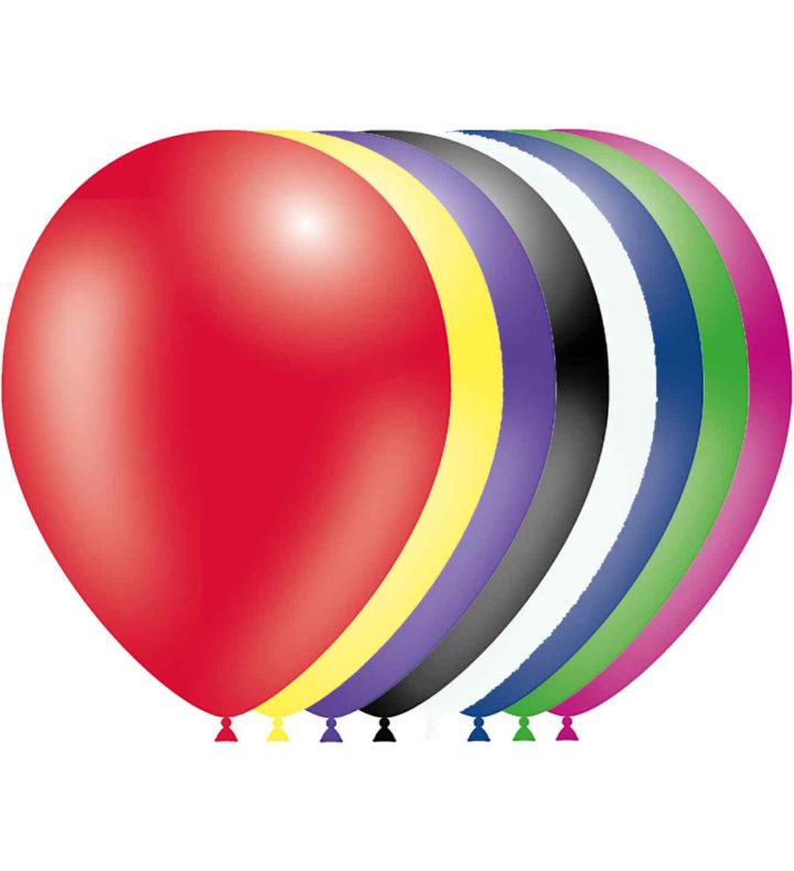 11" Decotex Fashion Solid Assorted Latex Balloons 50ct