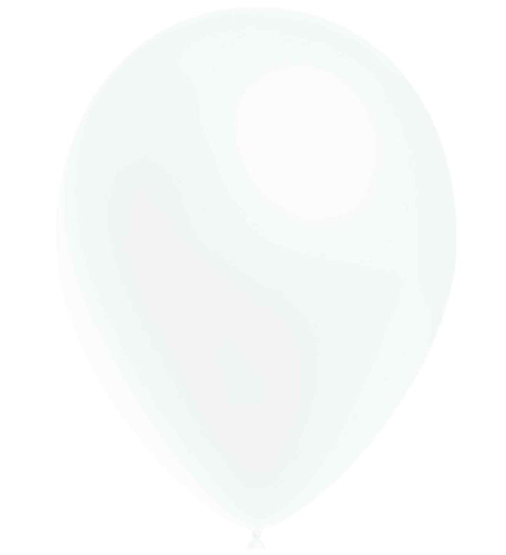 11" Decotex Fashion Solid White 01 Latex Balloons 50ct
