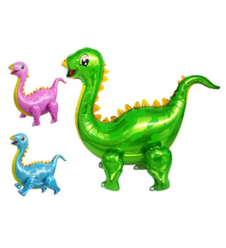 Diplodocus Dinosaur 5 Part Green Foil Balloon