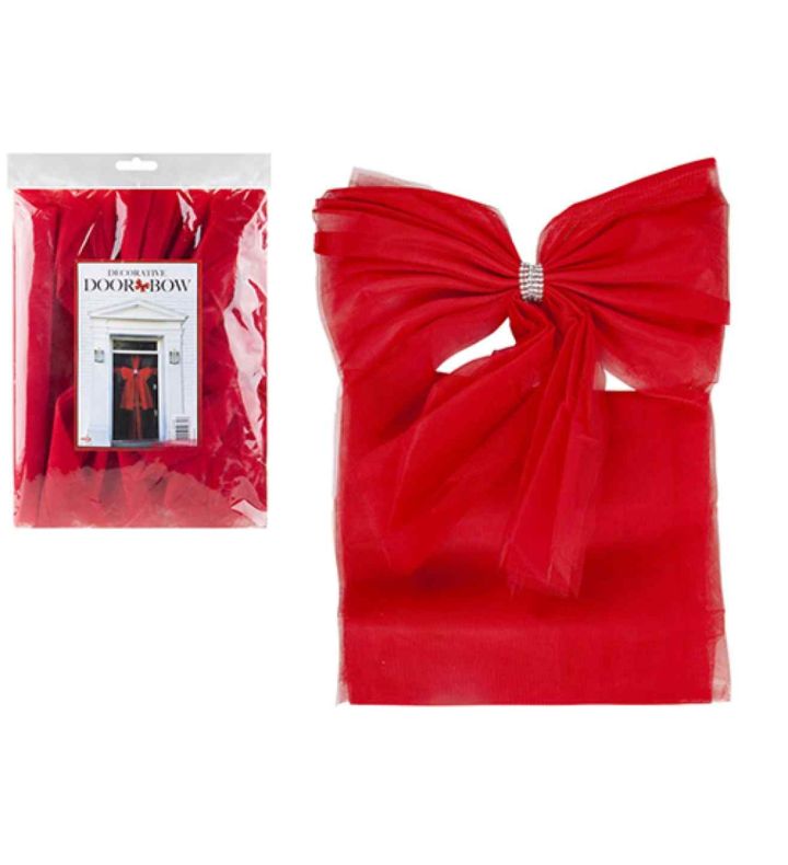 Luxury DIY Door Bow Red
