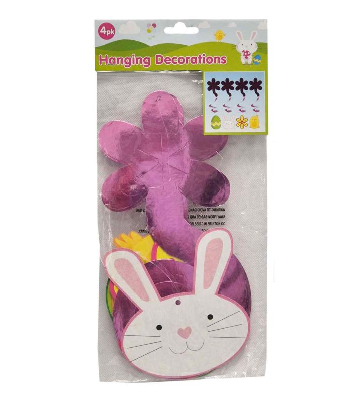 Easter Hanging Swirl Decoration 4pcs