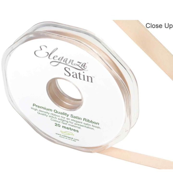 Eleganza Satin Double Faced Champagne Gold - 10mm x 20m