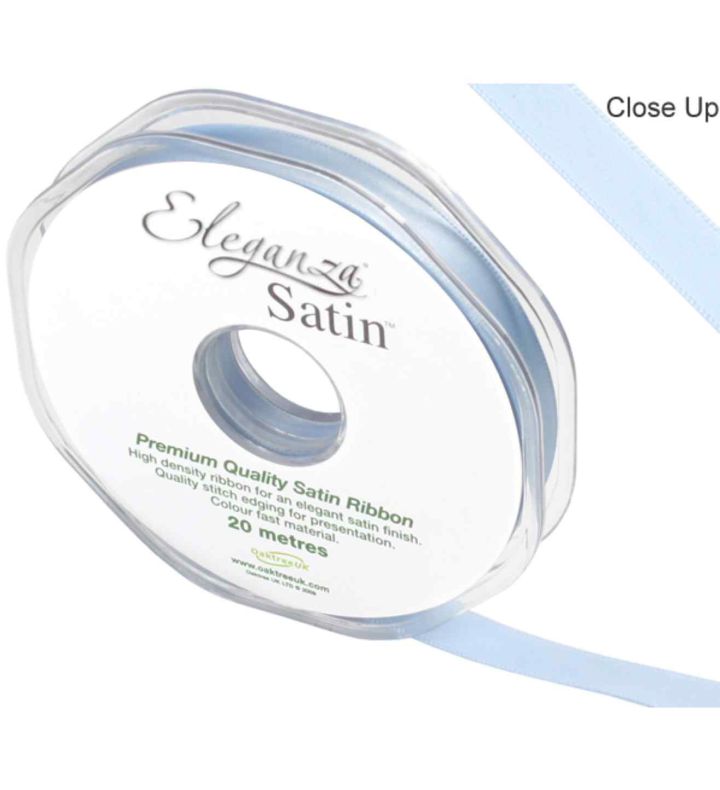 Eleganza Satin Double Faced Light Blue 10mm x 20m