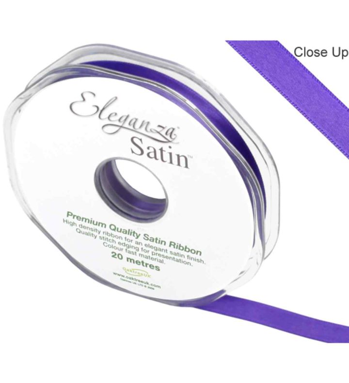 Eleganza Satin Double Faced Purple 10mm x 20m