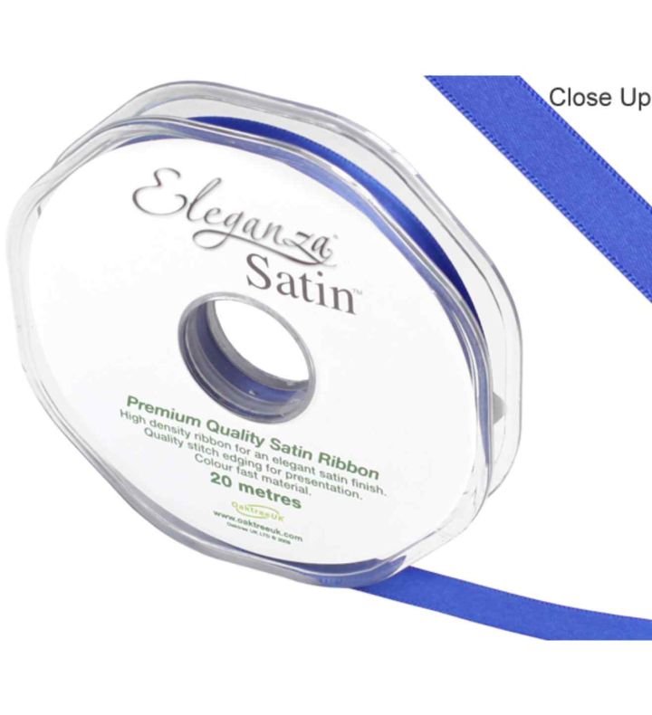 Eleganza Satin Double Faced Royal Blue 10mm x 20m