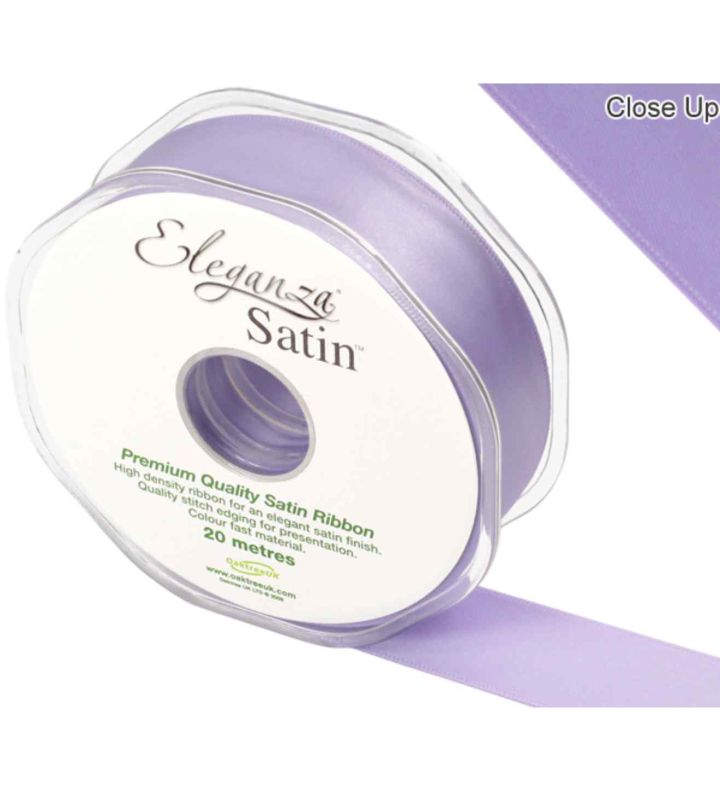 Eleganza Satin Double Faced Lavender - 25mm x 20m