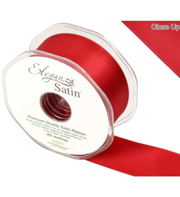 Eleganza Satin Double Faced Red - 38mm x 20m