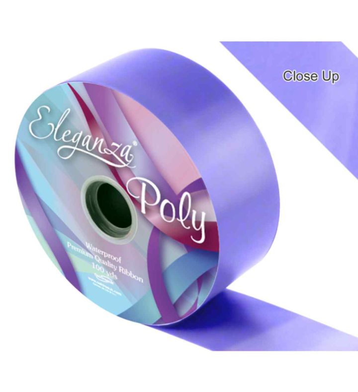 Eleganza Poly Ribbon Lavender - 50mm x 91m