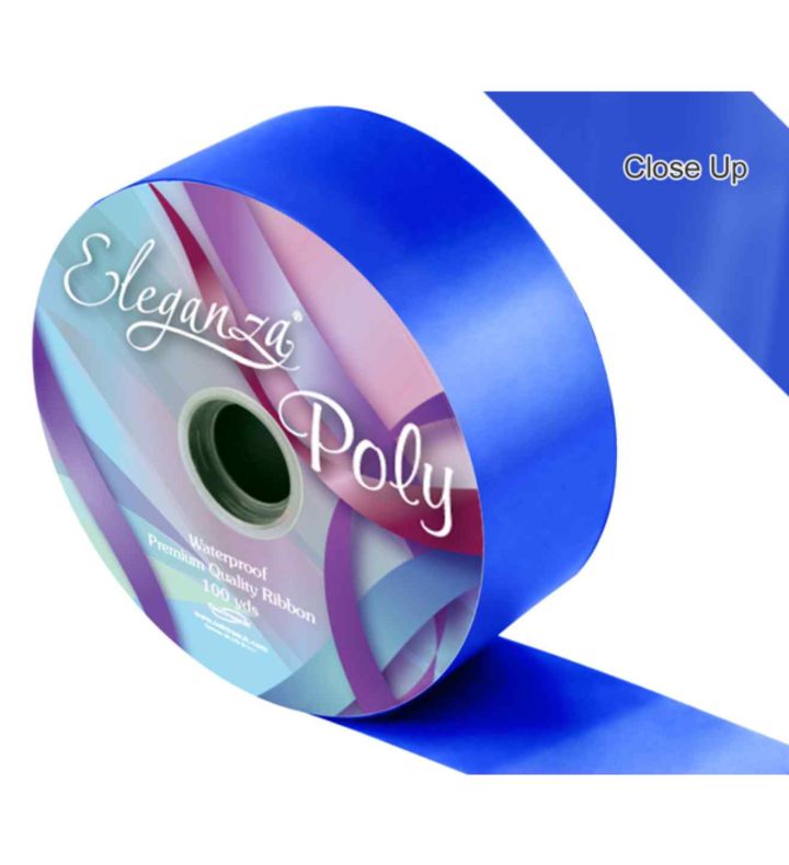 Eleganza Poly Ribbon Royal Blue - 50mm x 91m