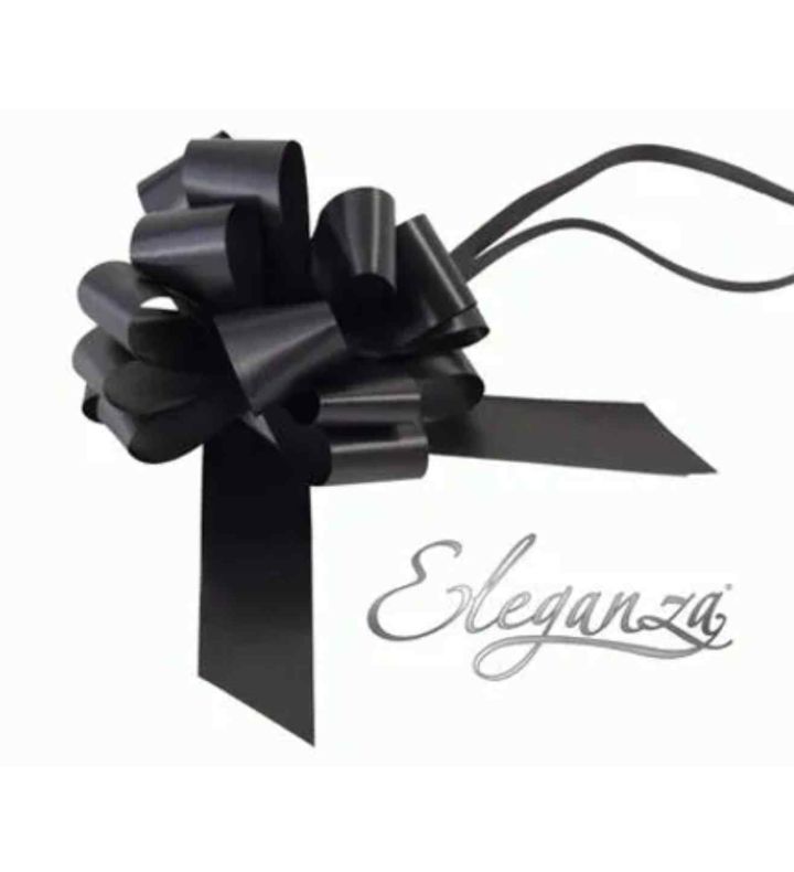 Eleganza Poly Pully Bows Black - 30mm x 30pcs
