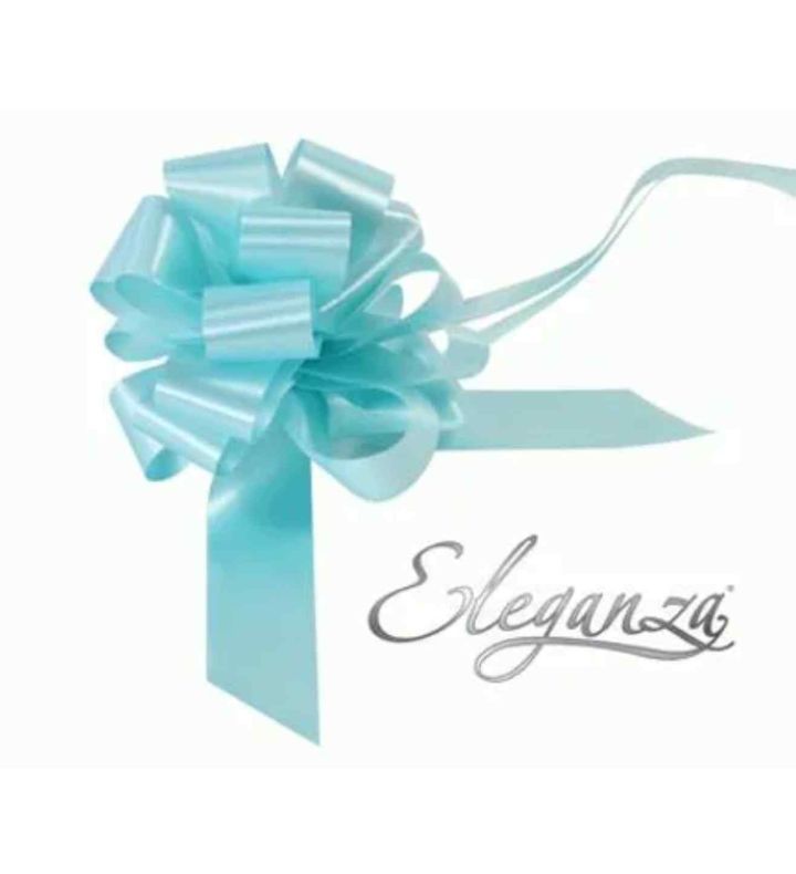 Eleganza Poly Pully Bows Light Blue - 30mm x 30pcs