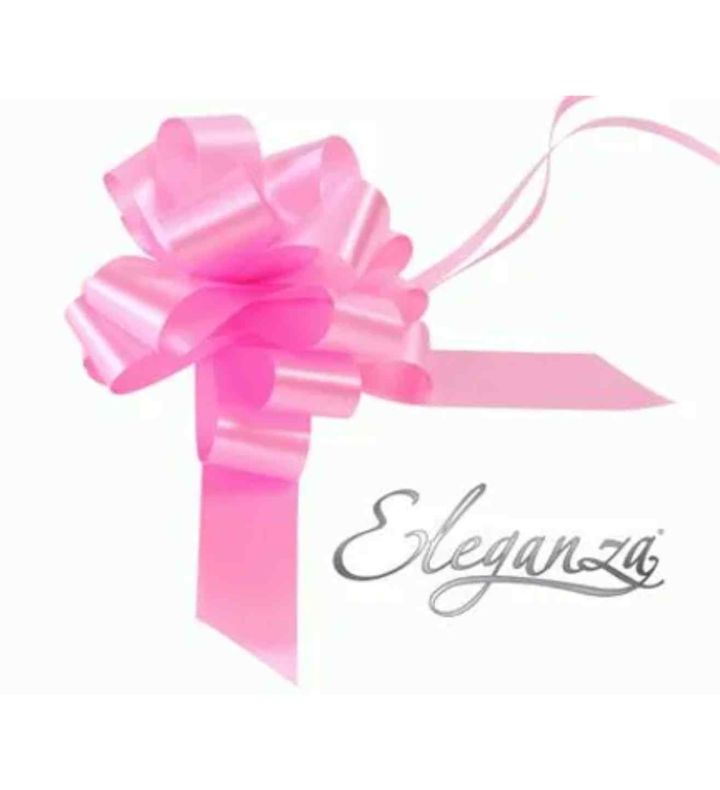 Eleganza Poly Pull Bows Classic Pink - 30mm x 30pcs