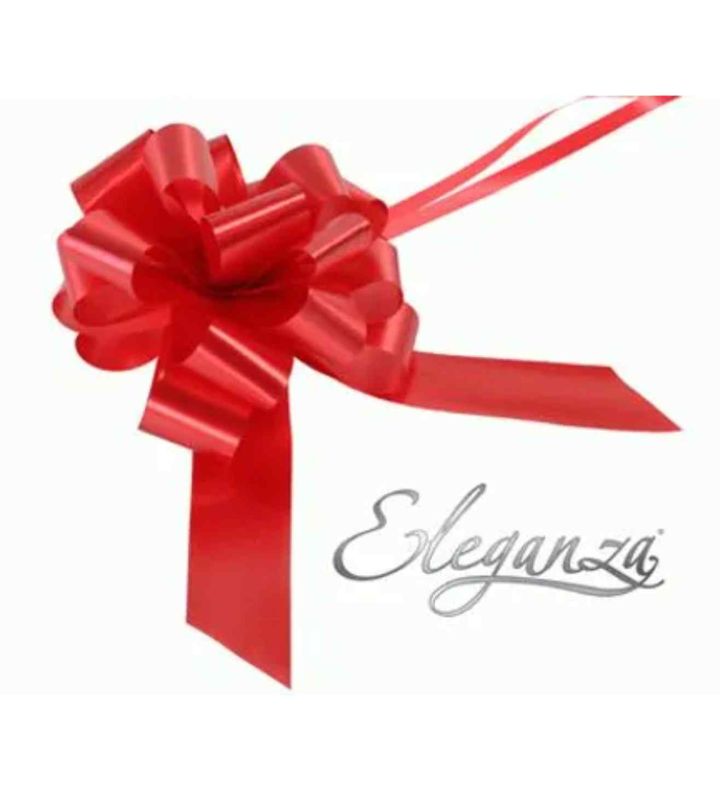 Eleganza Poly Pully Bows Red - 30mm x 30pcs