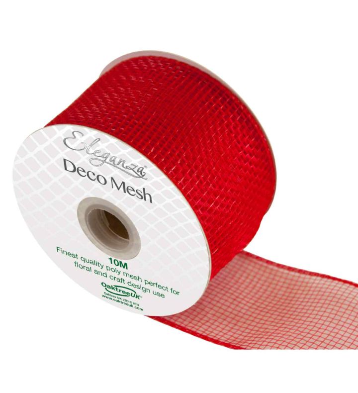 Eleganza Red Deco Mesh 63mm