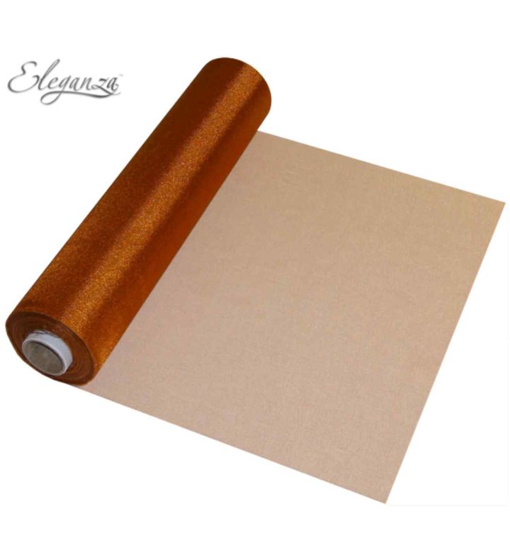 Eleganza Soft Sheer Organza Copper - 29cm x 25m