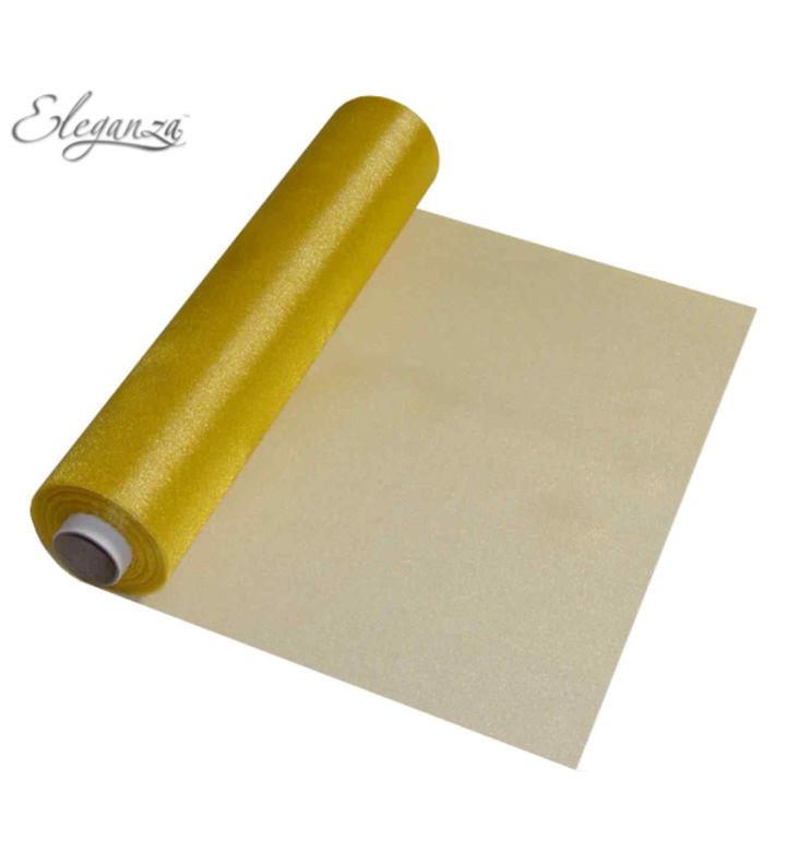 Eleganza Soft Sheer Organza Gold - 29cm x 25m