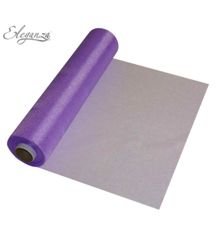 Eleganza Soft Sheer Organza Purple - 29cm x 25m
