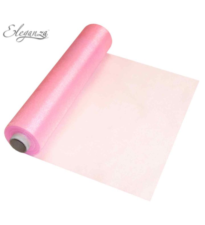 Eleganza Soft Sheer Organza Fashion Pink - 29cm x 25m