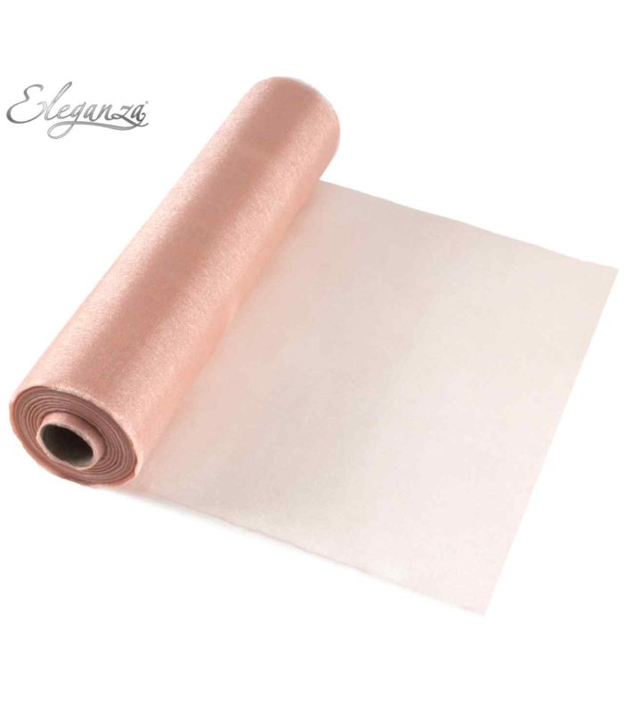 Eleganza Soft Sheer Organza Rose Gold - 29cm x 25m