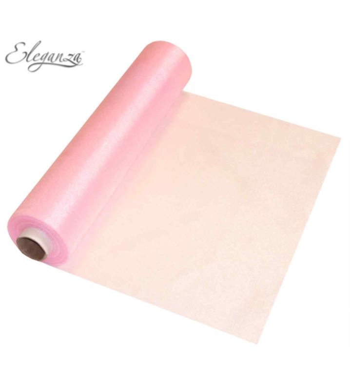 Eleganza Soft Sheer Organza Soft Pink - 29cm x 25m