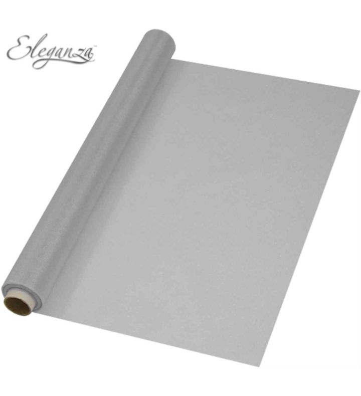 Eleganza Soft Sheer Organza Silver - 47cm x 10m