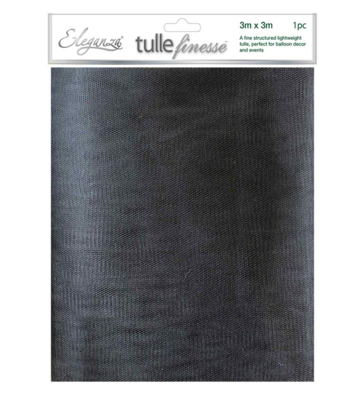 Eleganza Tulle Finesse 3m x 3m Black 1ct.