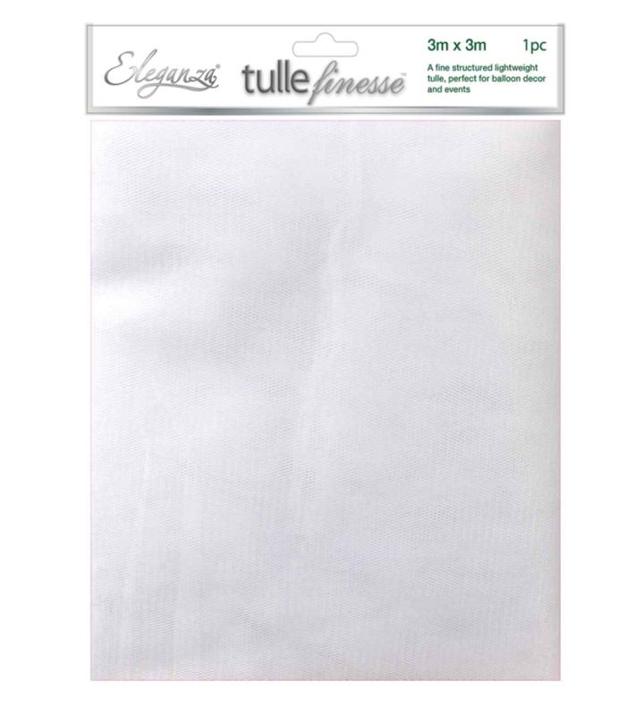 Eleganza Tulle Finesse 3m x 3m White 1ct.