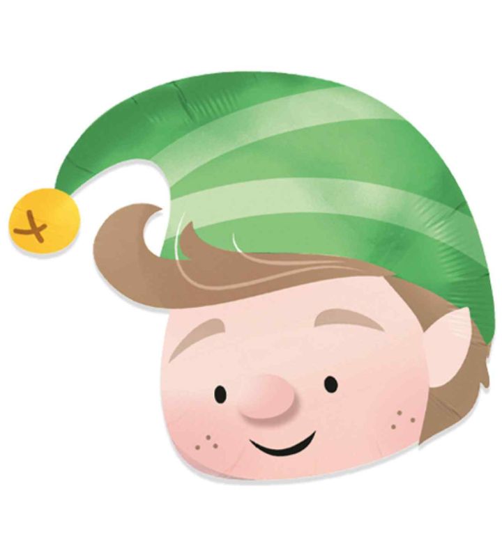 Elf Head Foil Balloon 19" x 23"