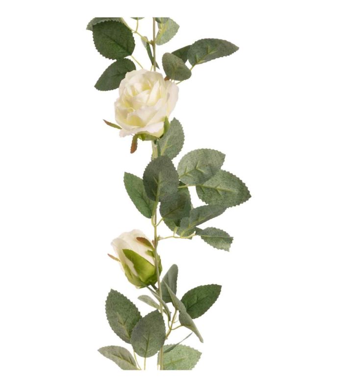 Eucalyptus Garland with White Wild Rose