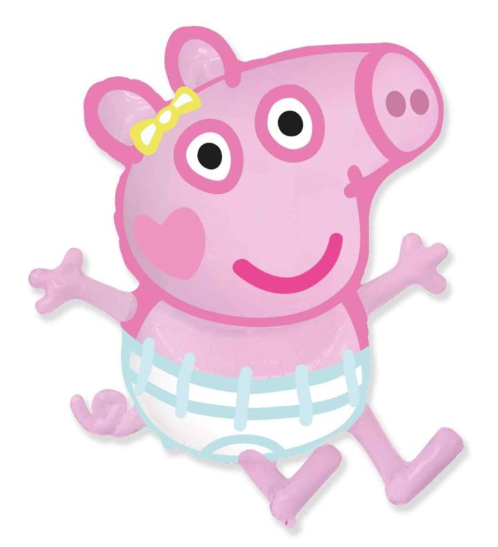 24" Evie Pig Supershape Foil Balloon
