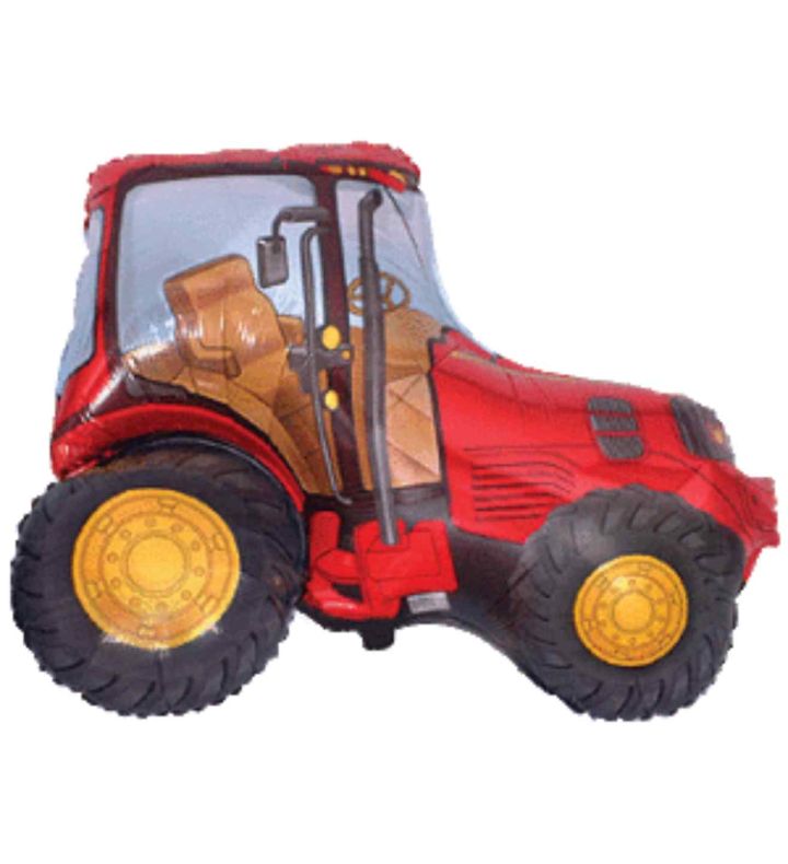 Mini Tractor Red Flexmetal Foil Balloon