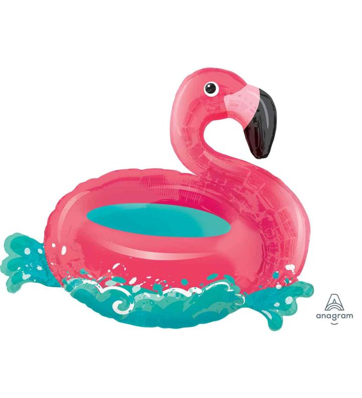 30" Floating Flamingo Supershape Foil Balloon
