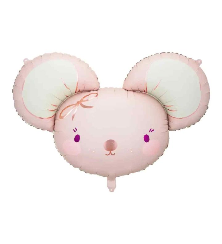 29.5 x 18" Party Deco Foil Balloon Mouse Head Light Pink
