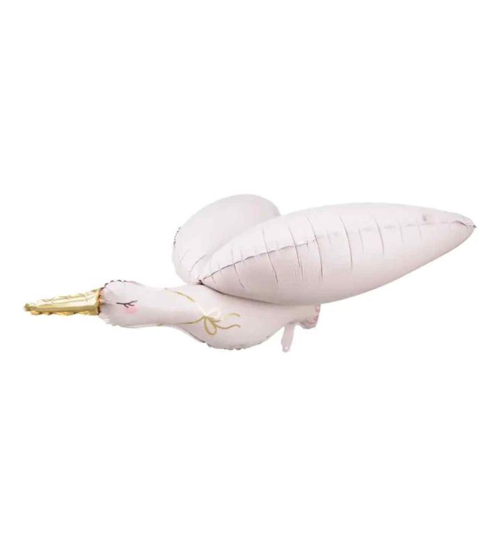 39 x 17" Party Deco Foil Balloon Stork Light Pink