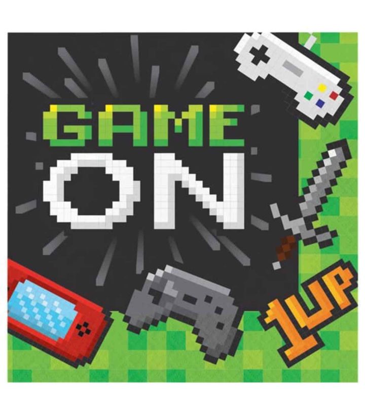 Gaming Party Lunch Napkins 2 ply (16ct)