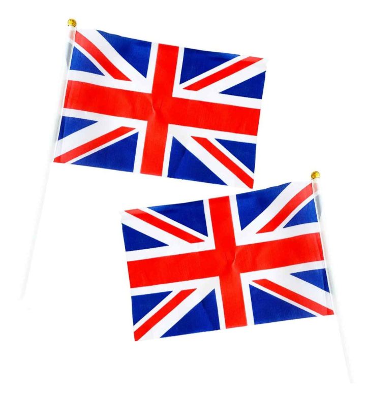 GB Flag On A Stick 6pc