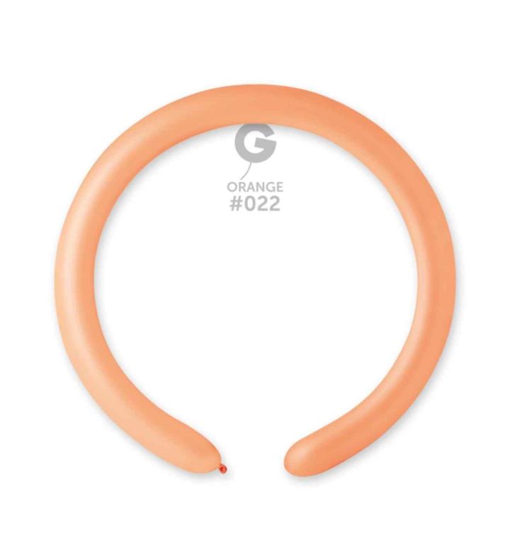 2" Gemar Neon Orange Modelling Balloon 100ct