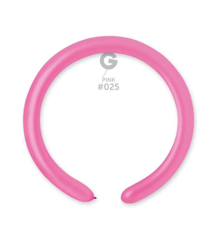 2" Gemar Neon Pink 025 Modelling Latex Balloons 100ct