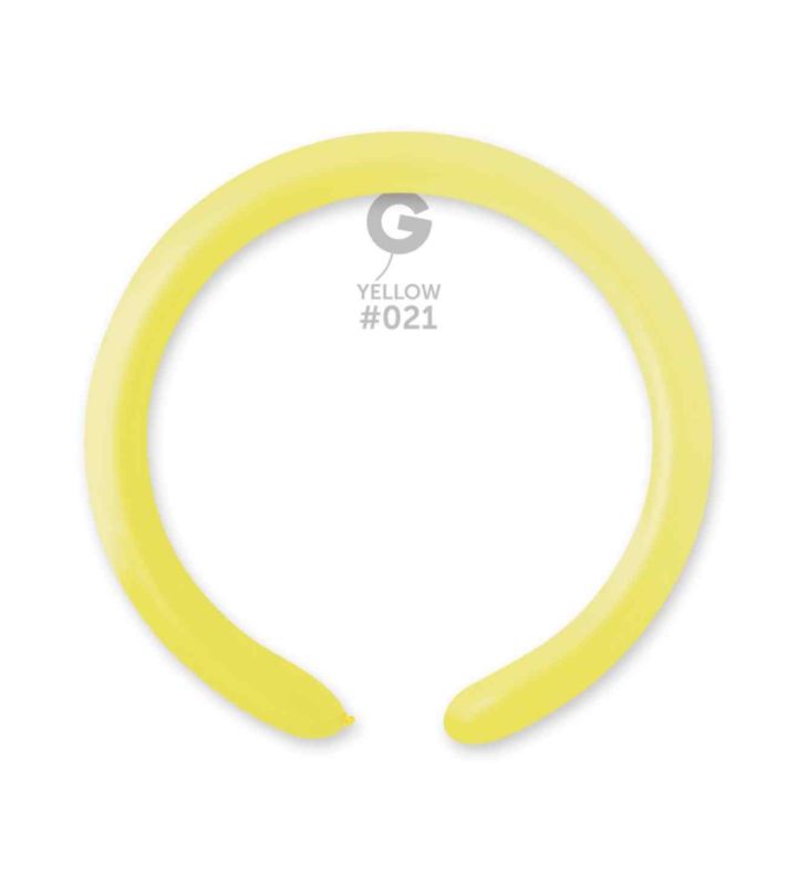 2" Gemar Neon Yellow 021 Modelling Latex Balloons 100ct