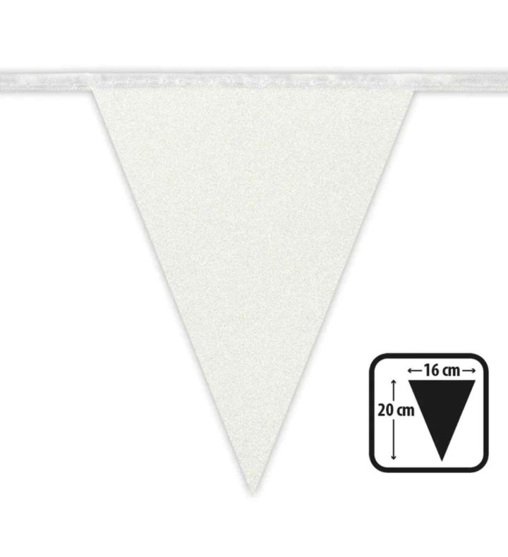 Glitter Bunting White 6m