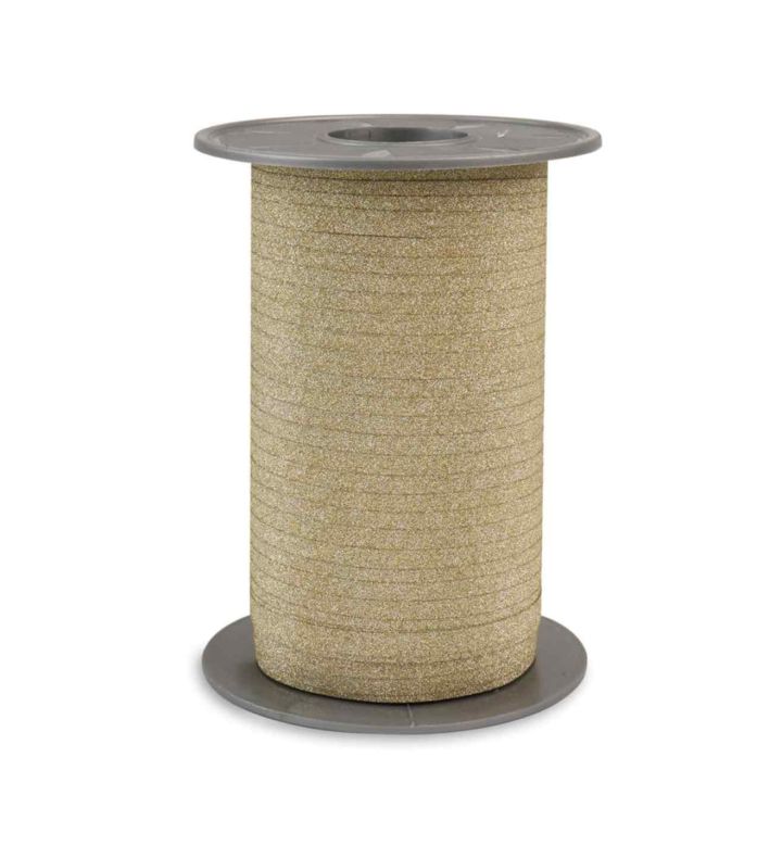 Poly Glitter Gold Curling Ribbon 5mm x 200m
