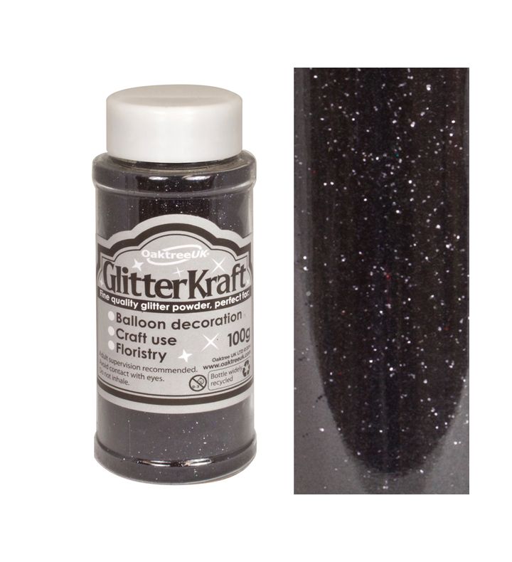 Glitter Kraft Fine Glitter 100g - Black Quartz