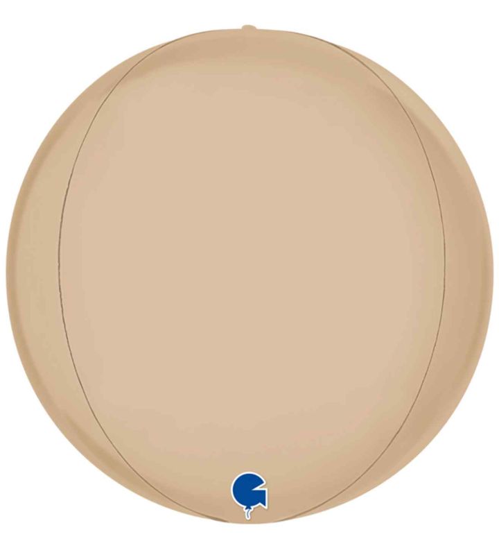 15" Satin Cream Orbz Foil Balloon