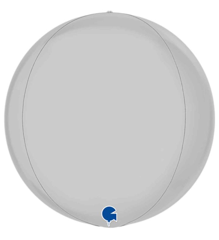 15" Grabo Satin White 4D Globe