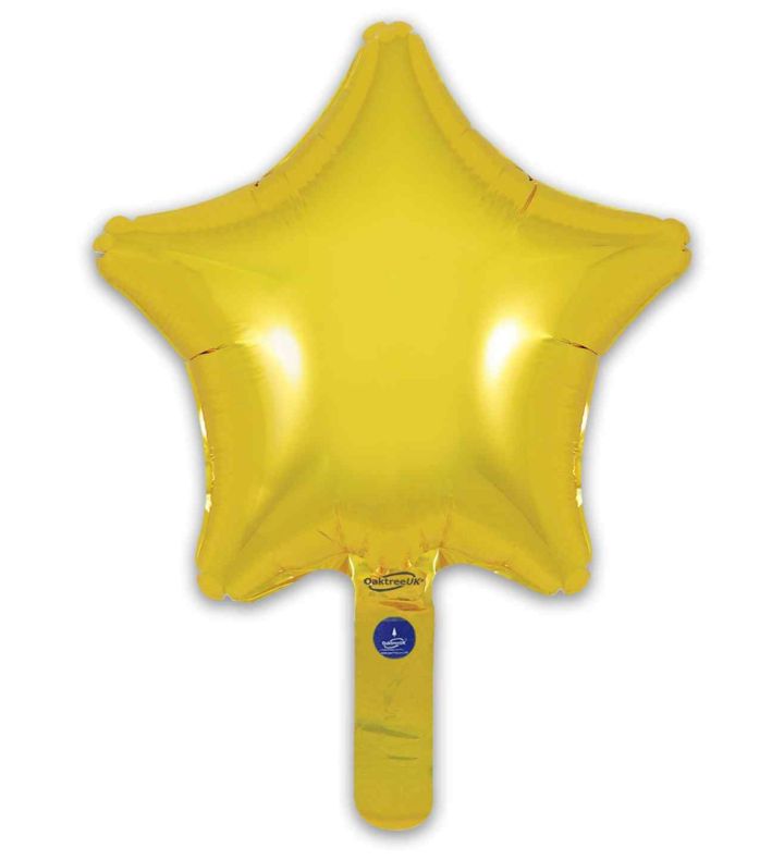 9" Oaktree Gold Star Foil 5pcs