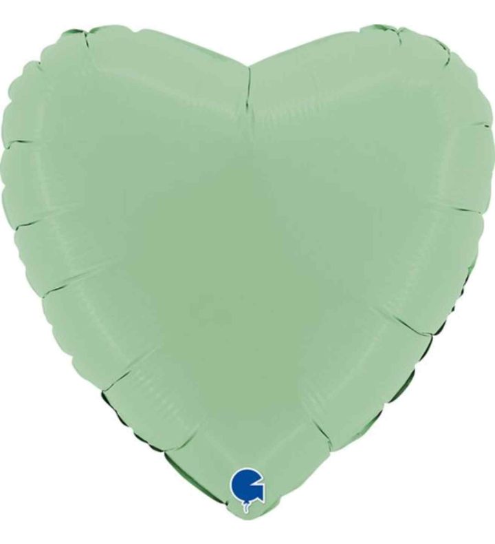 18" Grabo Foil Heart Matte Green