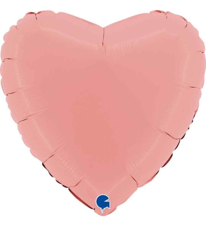 18" Grabo Foil Heart Matte Pink Foil Balloon