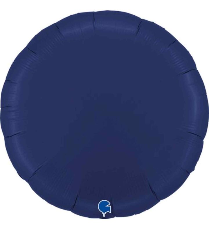 36" Grabo Satin Blue Navy Round