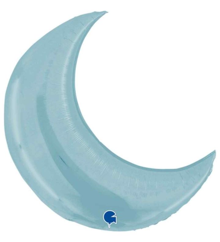 36" Grabo Moon Pastel Blue Shape