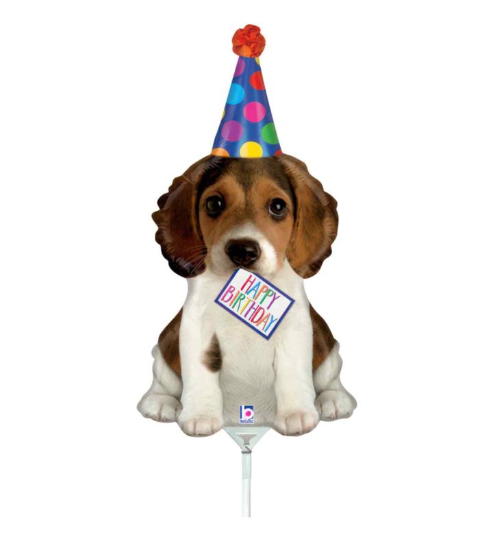 Mini Puppy Birthday Betallic Foil Balloon